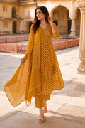 Marigold Leheriya Angrakha Set