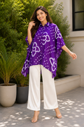 The Purple Bandhani Kaftan Shirt