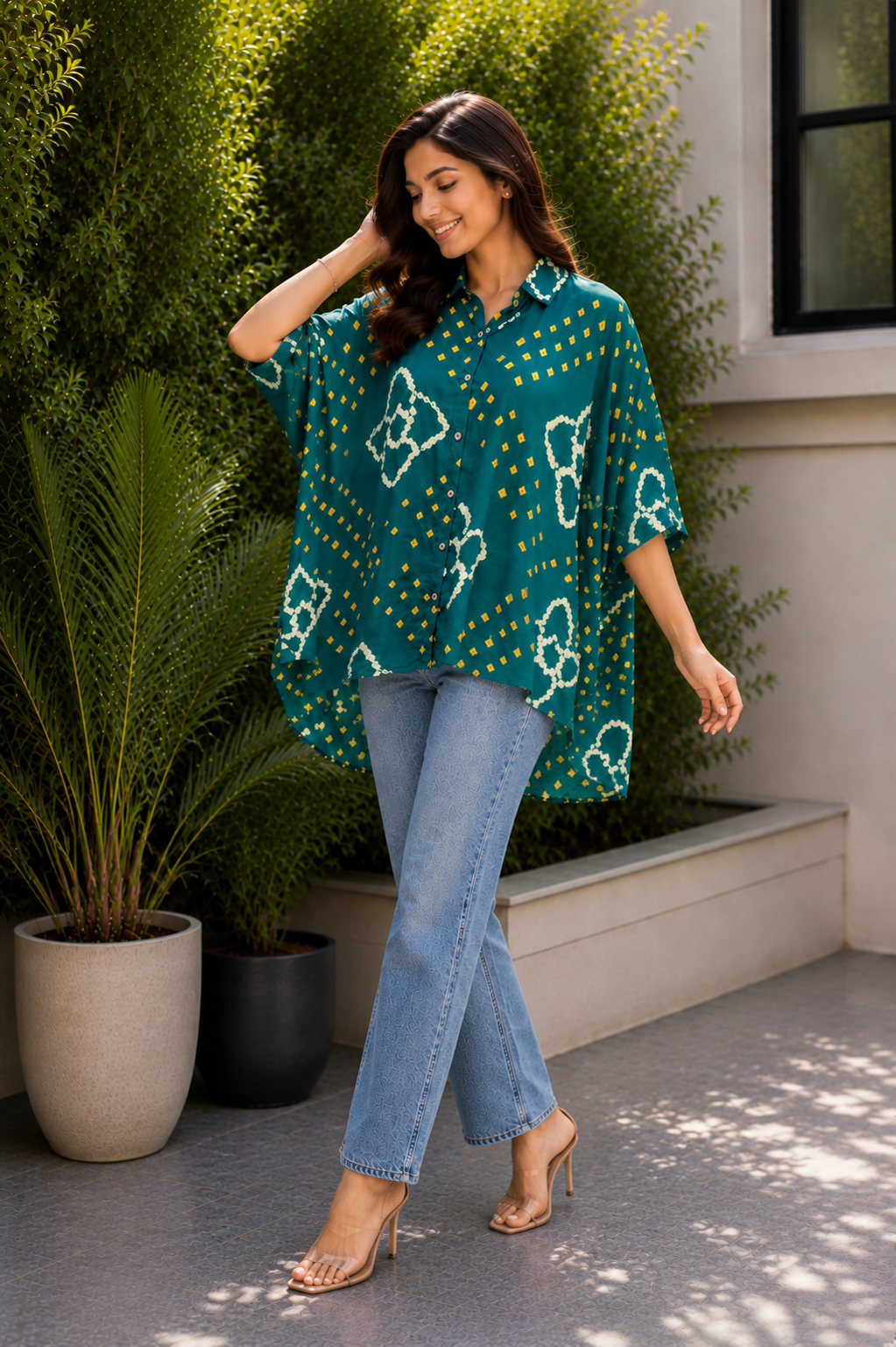 Emerald Bandhani Luxe