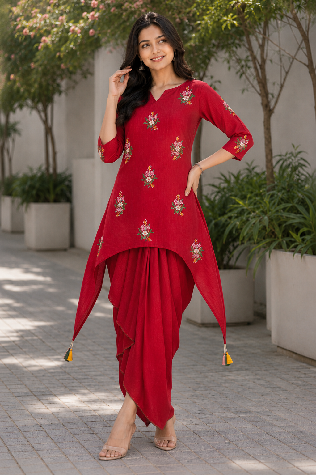 The Gulmohar Dhoti Set