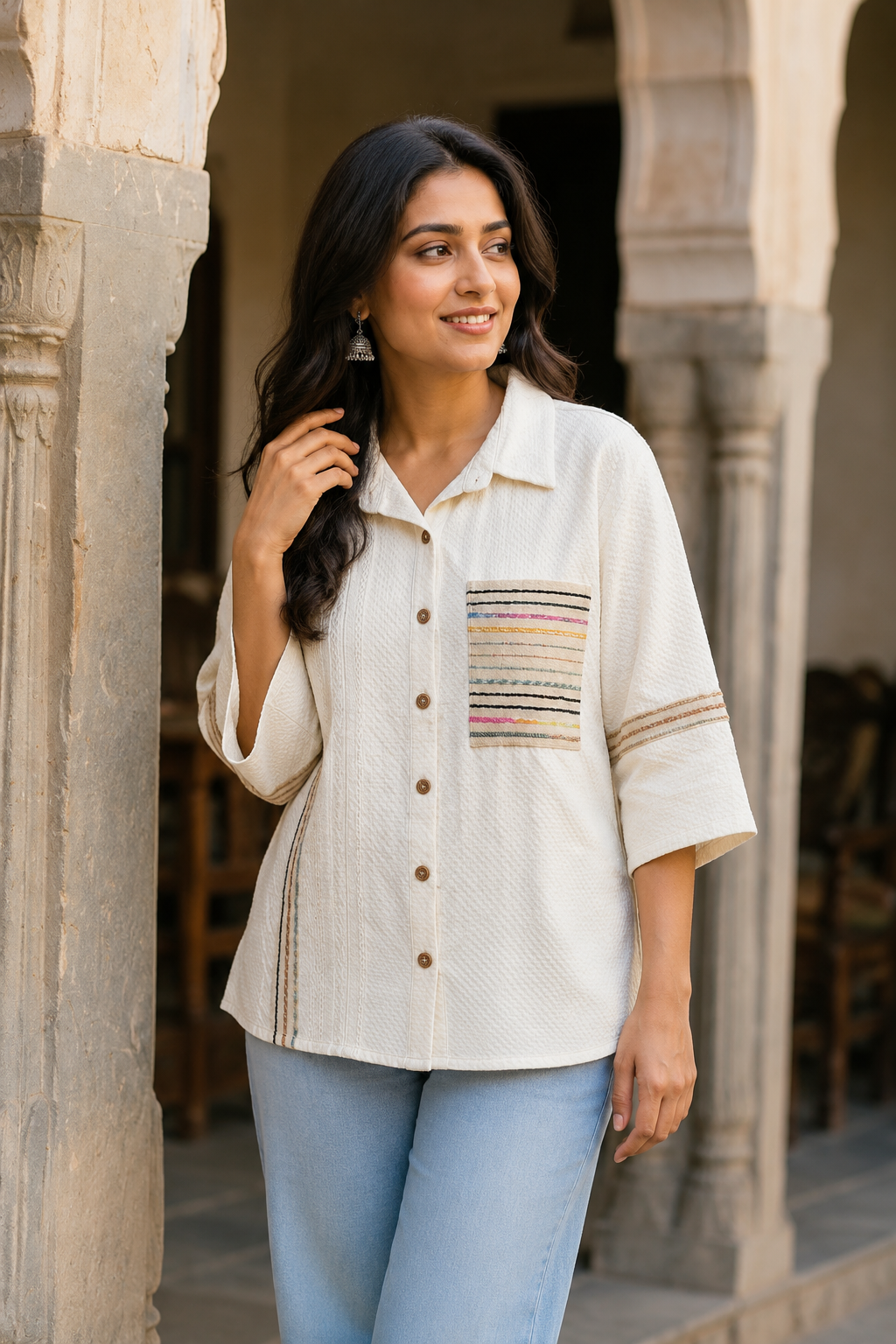 Ivory Artisan Cotton Shirt