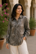 Safari Foliage Mul Silk Shirt