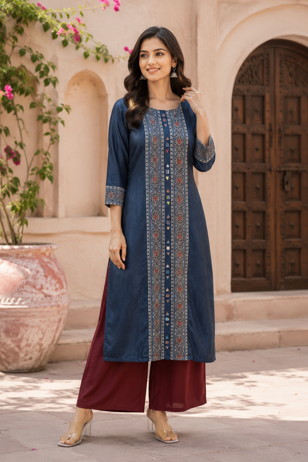 Neel Noor Silk Kurta