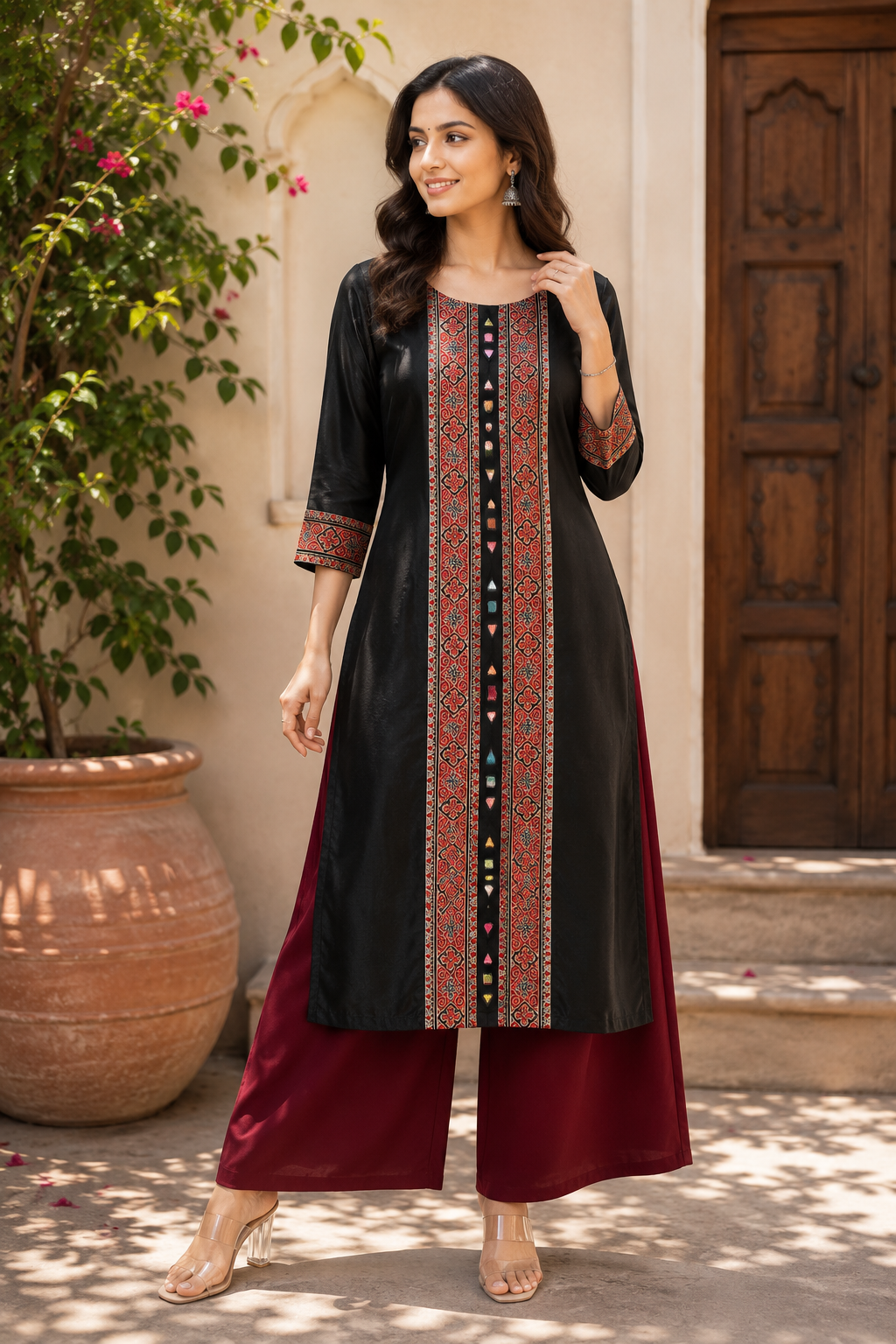 Sitara Noir Silk Kurta