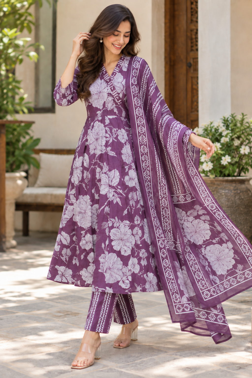Lavender Bloom Floral Suit Set