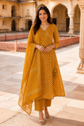 Marigold Leheriya Angrakha Set