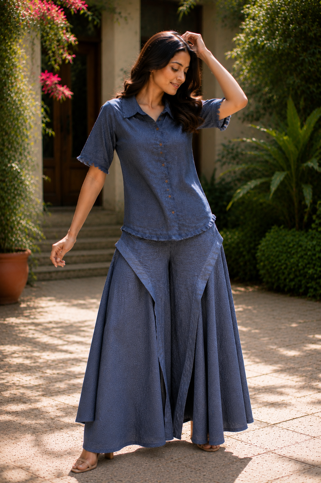 Indigo Drape Co-ord Set