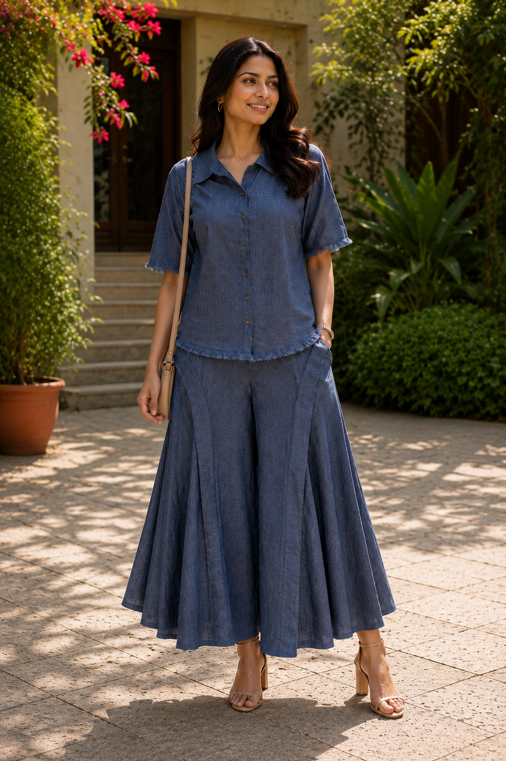 Indigo Drape Co-ord Set