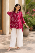 The Red Bandhani Kaftan Shirt