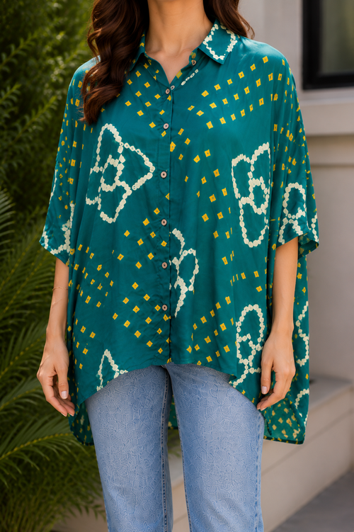 Emerald Bandhani Luxe