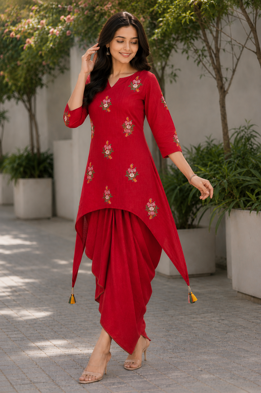 The Gulmohar Dhoti Set