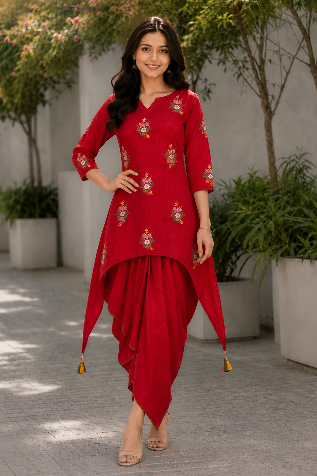 The Gulmohar Dhoti Set