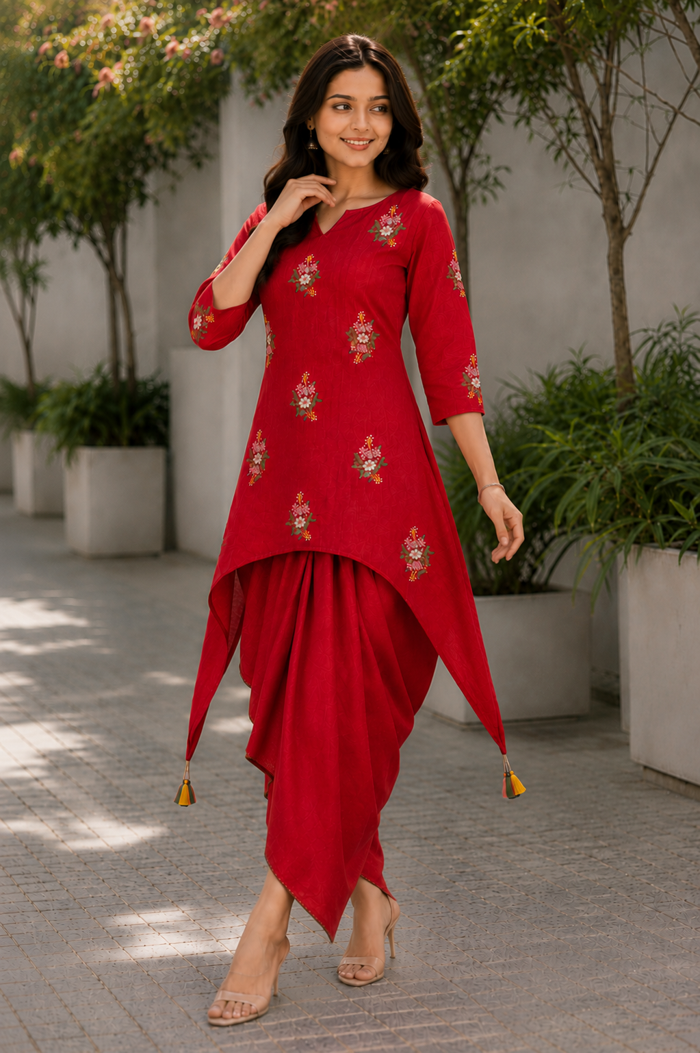 The Gulmohar Dhoti Set