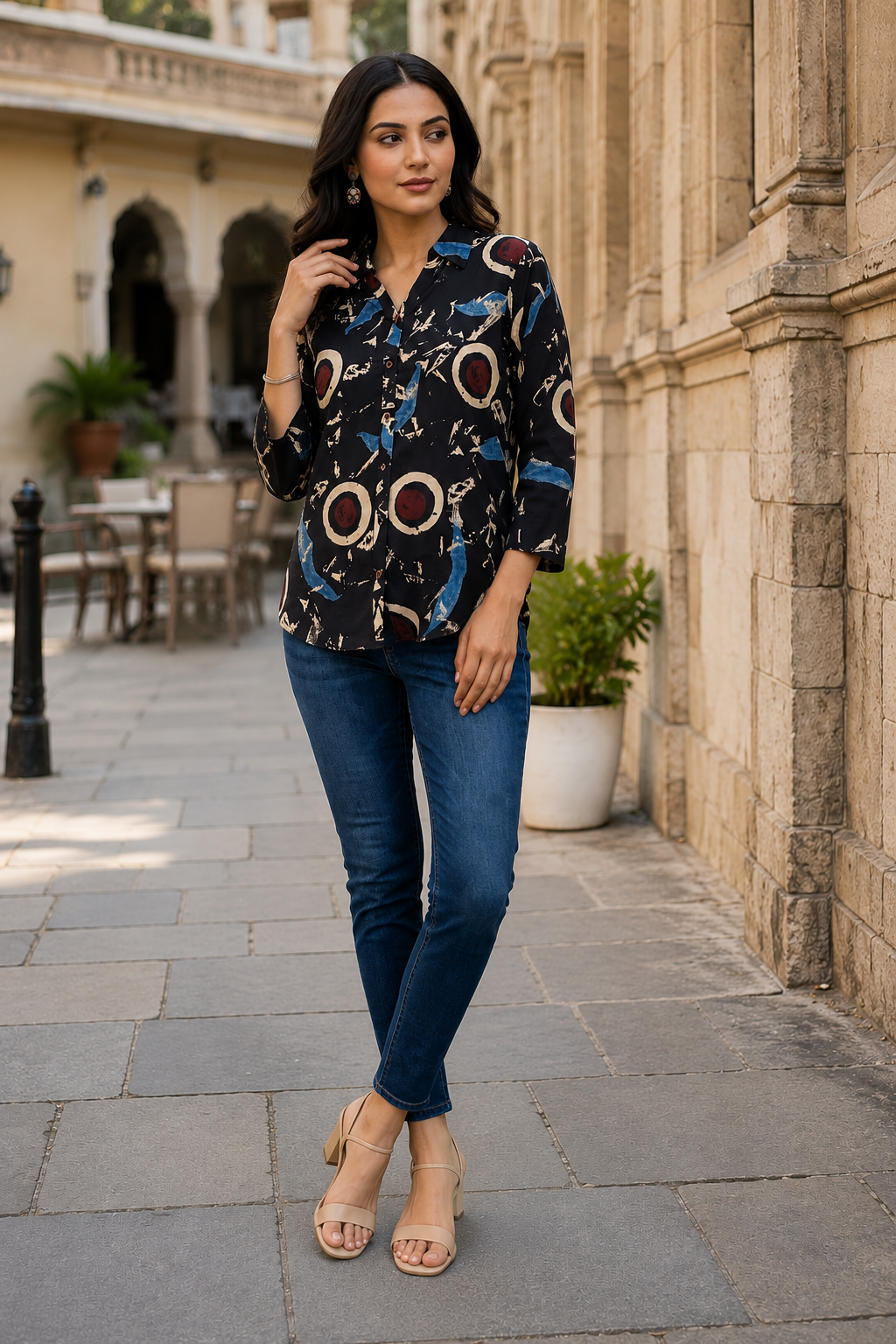 Midnight Muse Mul Silk Shirt