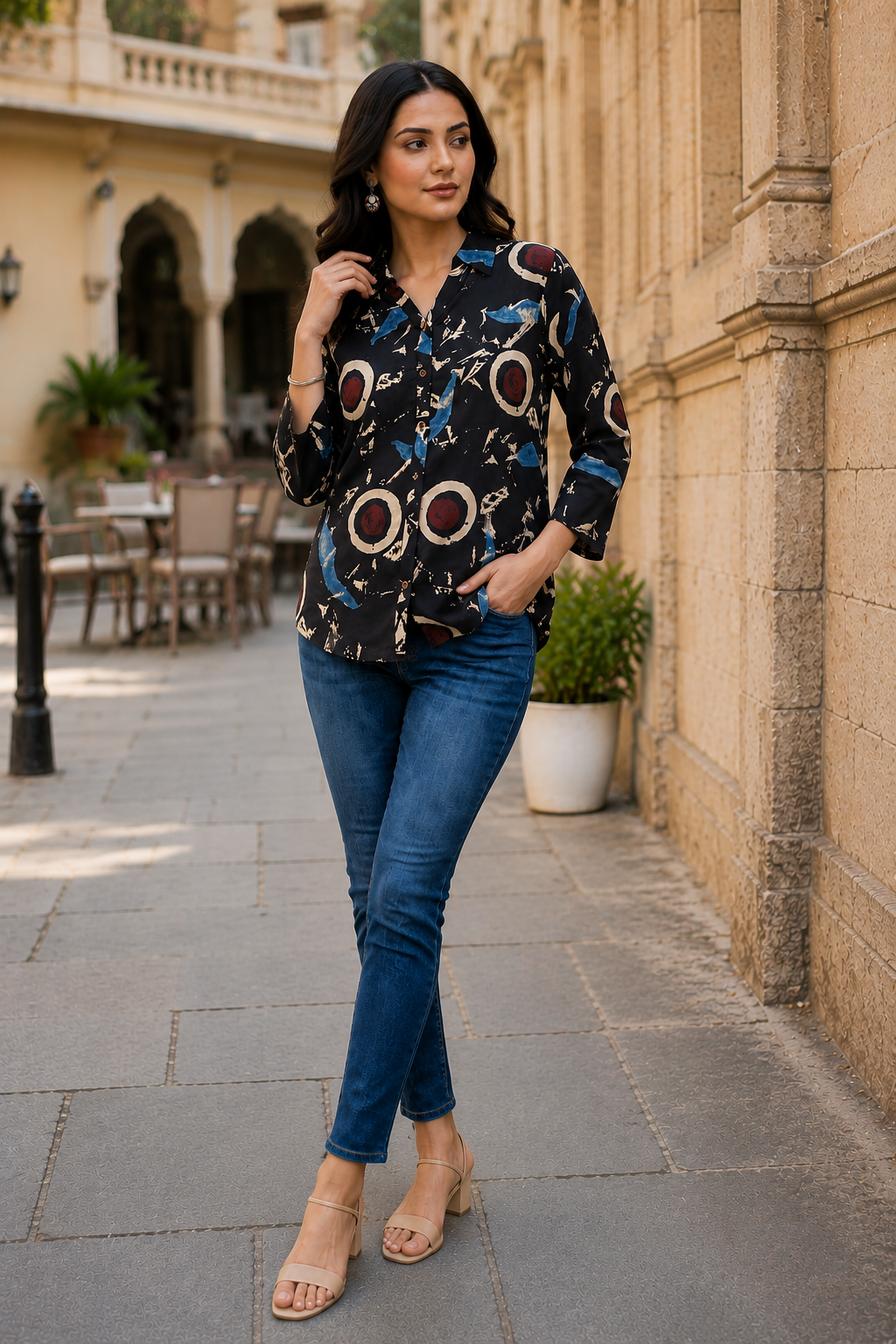 Midnight Muse Mul Silk Shirt