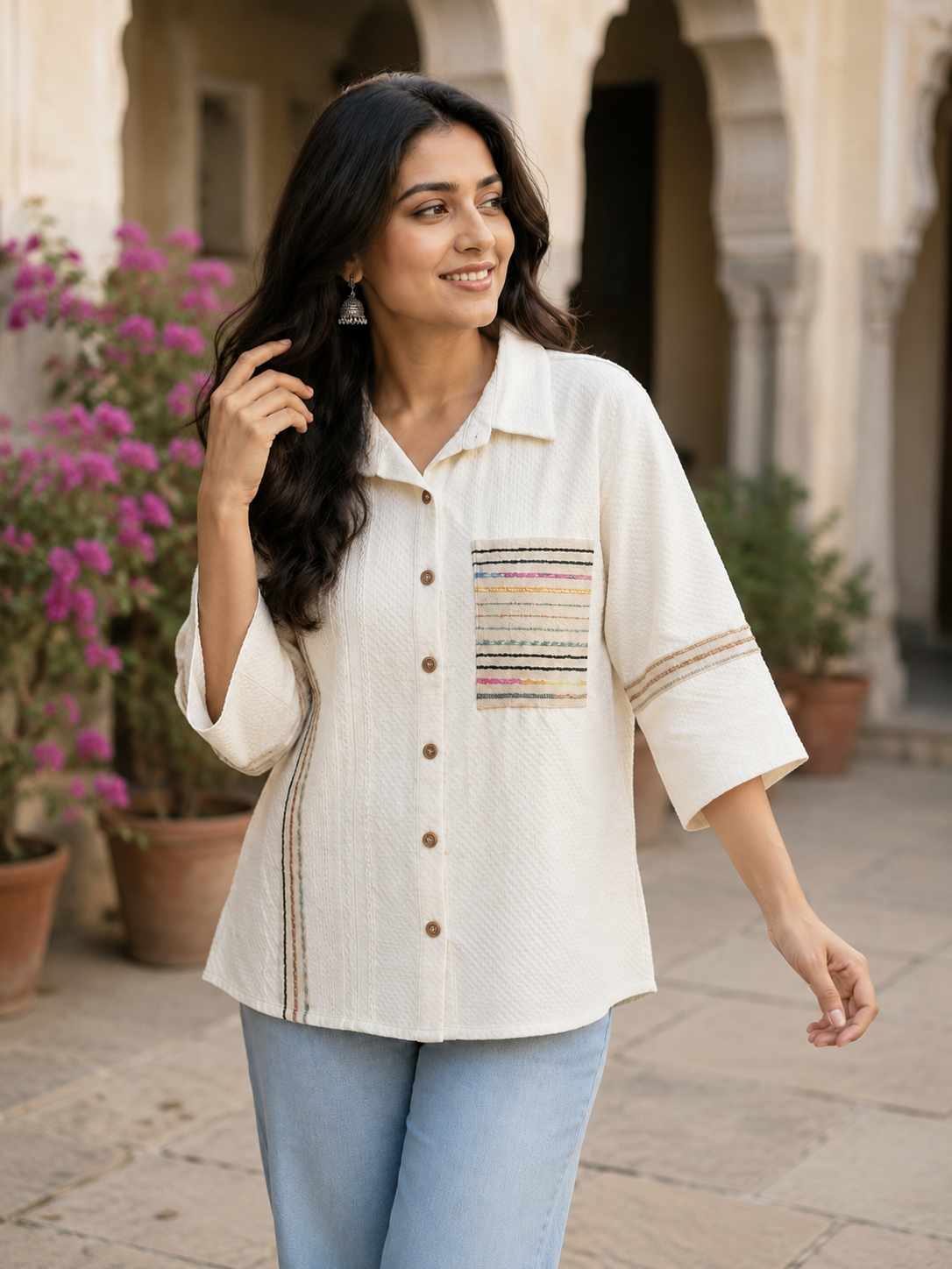 Ivory Artisan Cotton Shirt