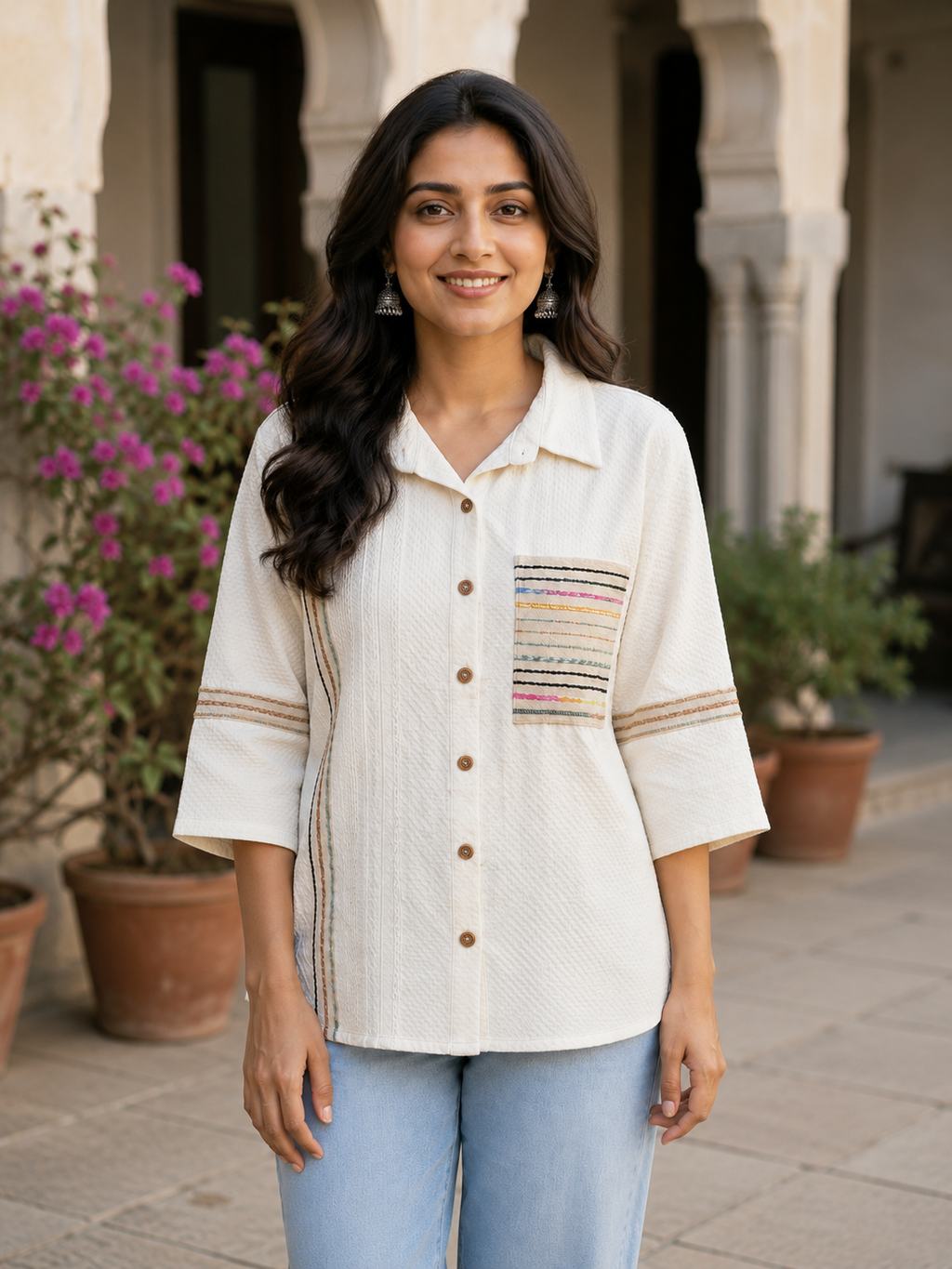 Ivory Artisan Cotton Shirt