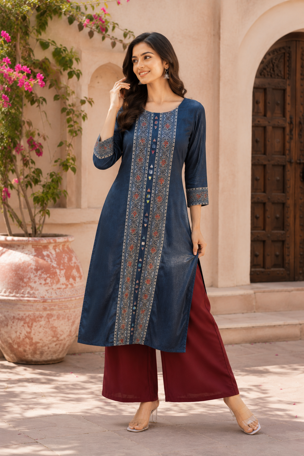 Neel Noor Silk Kurta