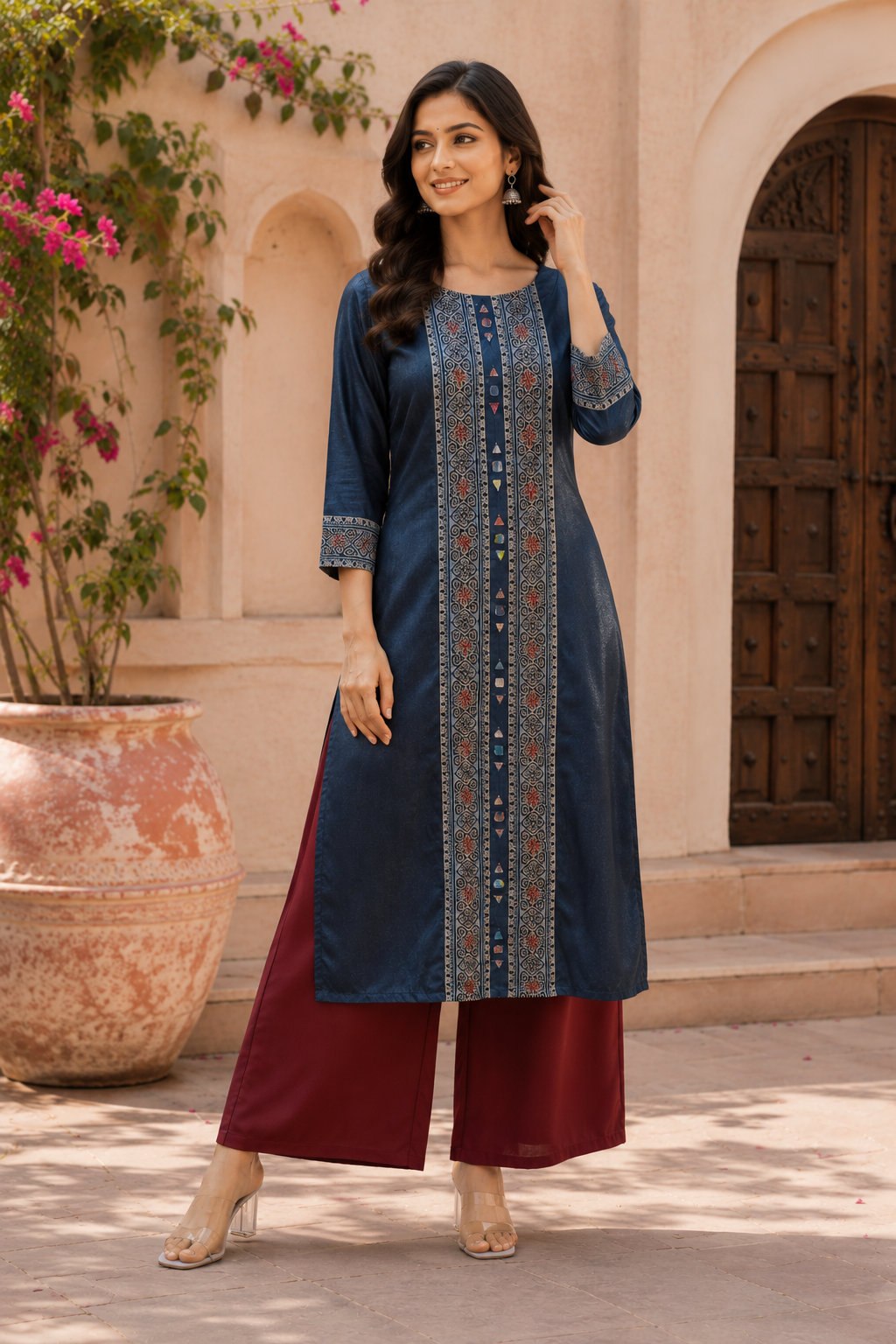 Neel Noor Silk Kurta