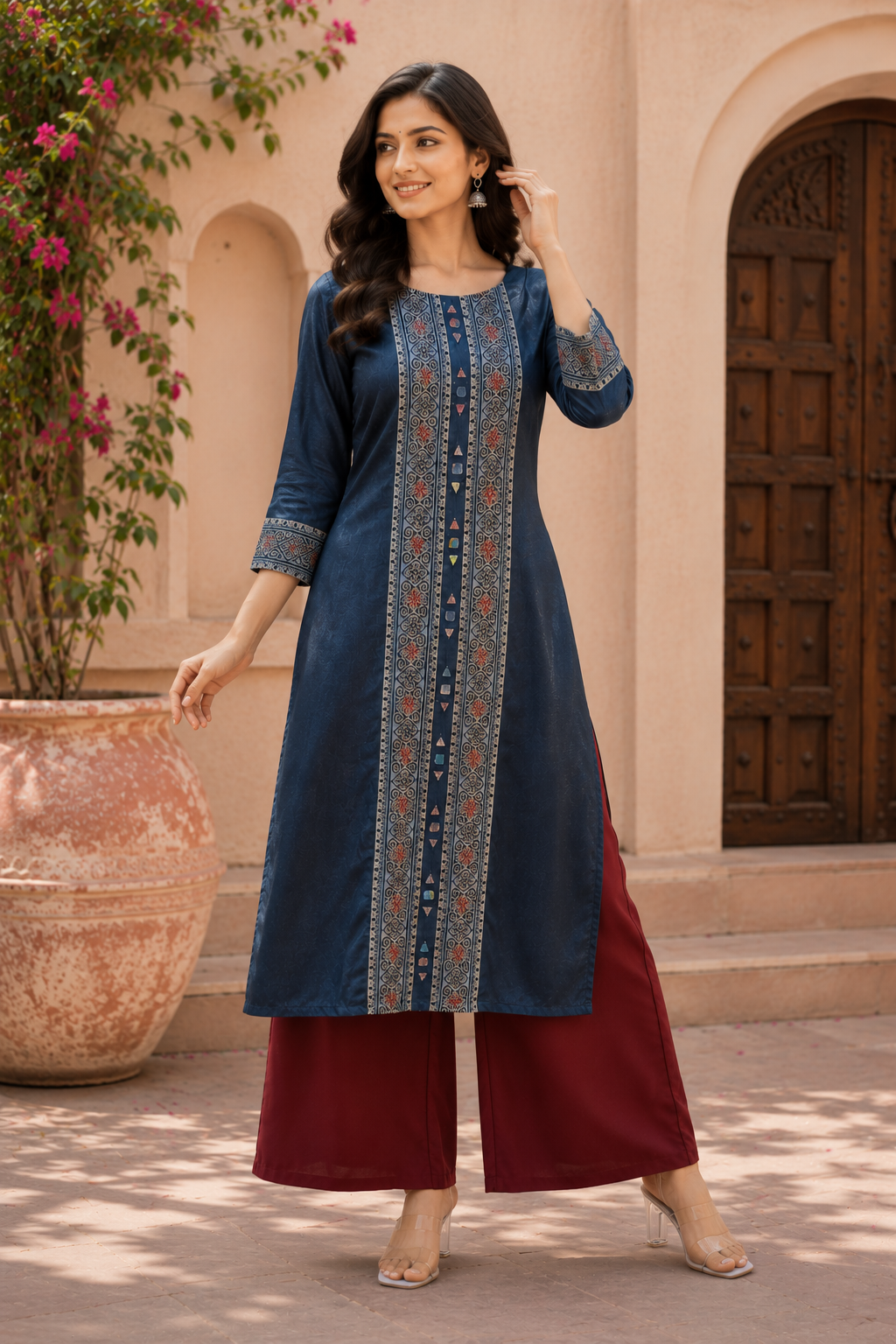 Neel Noor Silk Kurta