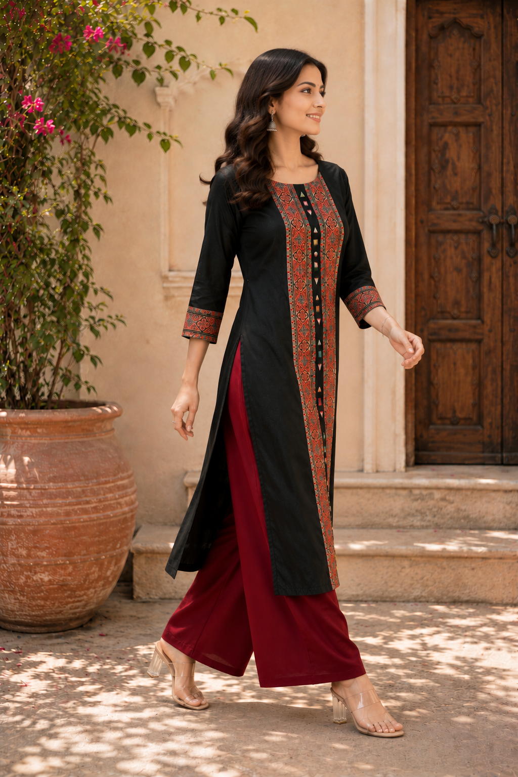 Sitara Noir Silk Kurta