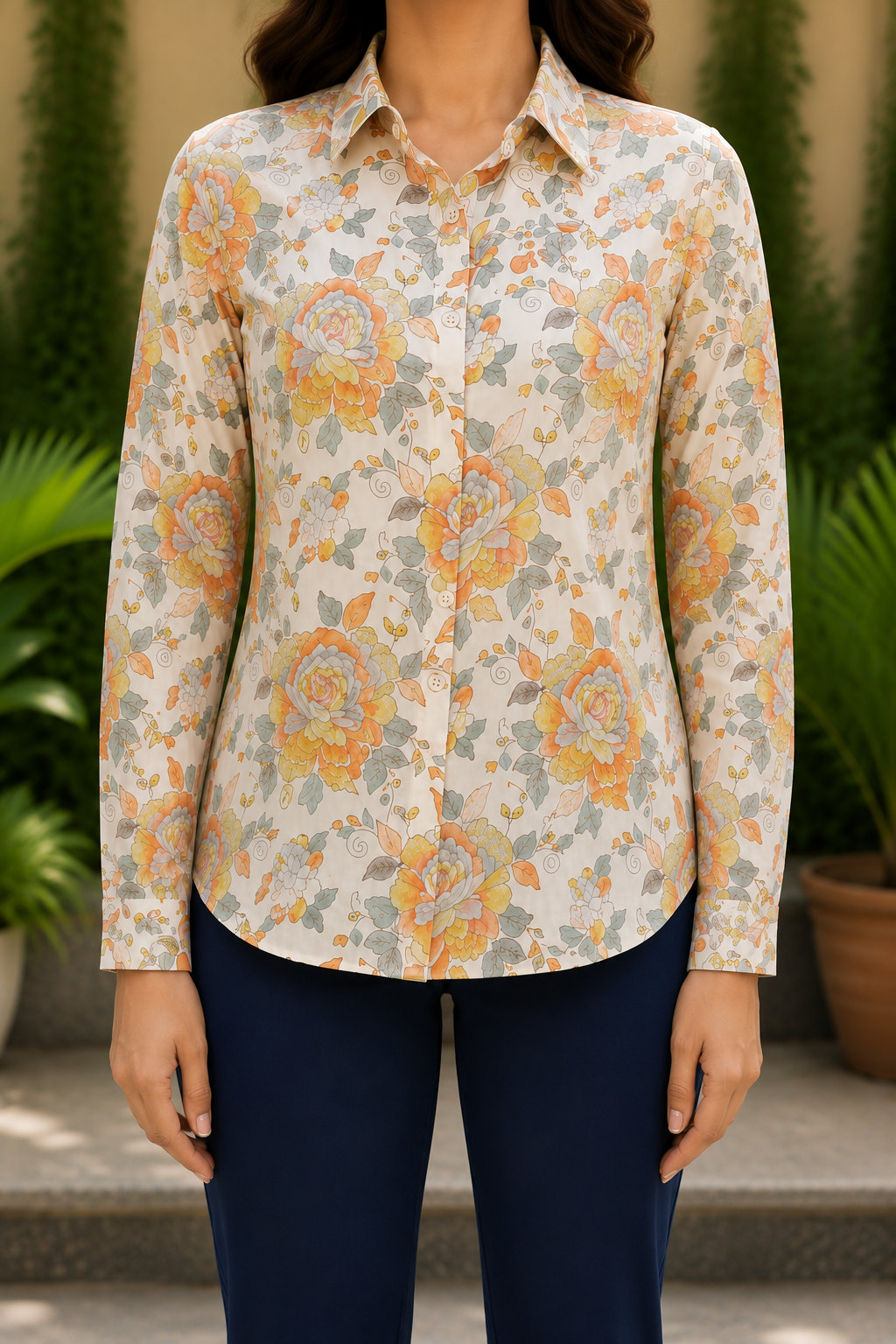 Blossom Muse Mul Silk Shirt