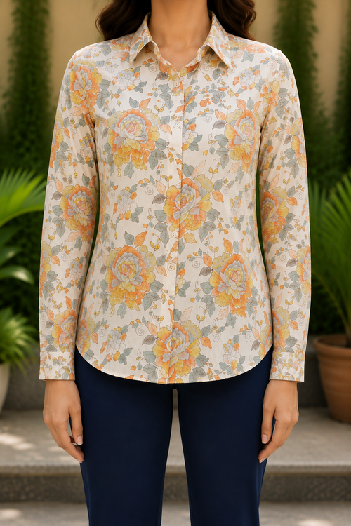 Blossom Muse Mul Silk Shirt