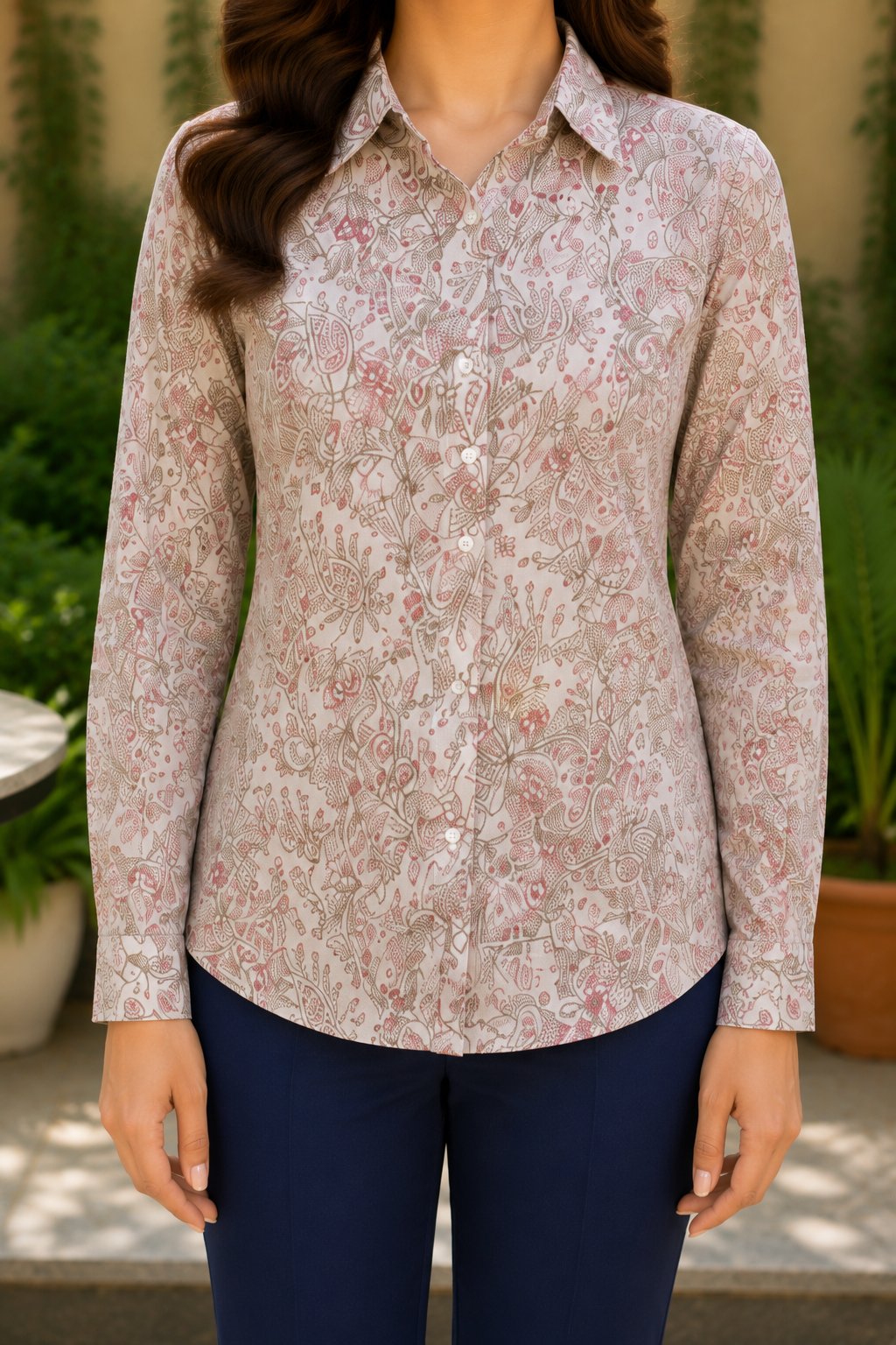 Graceful Harmony Mul Silk Shirt
