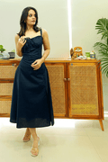 Midnight Muse Cotton Midi Dress