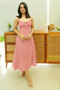 Red Check Sleeveless Dress
