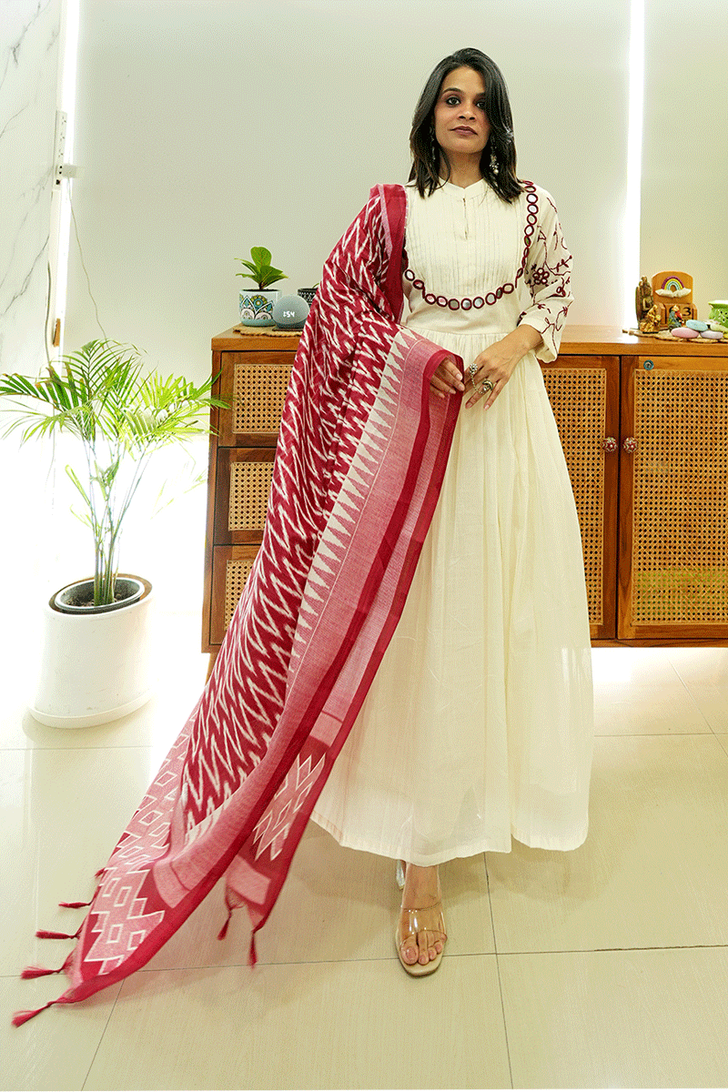 Ivory Grace Chanderi Suit Set