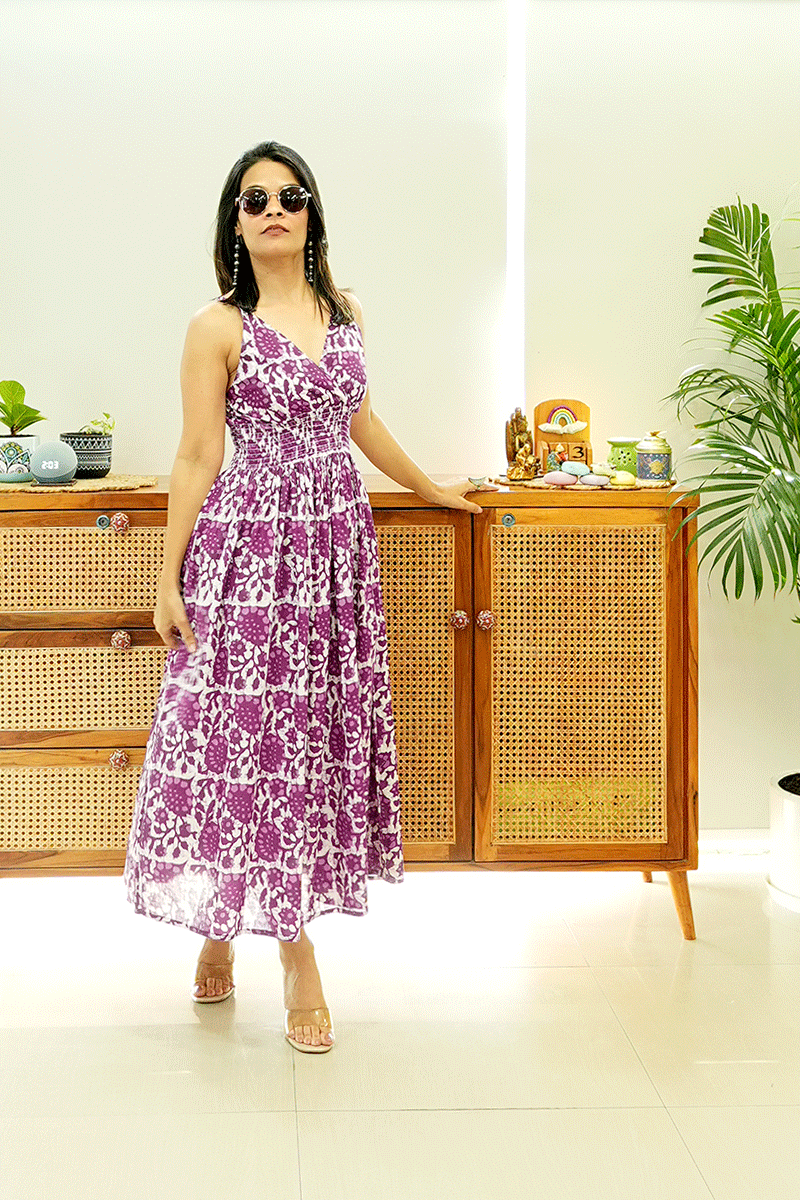 Berry Bloom Cotton Dress