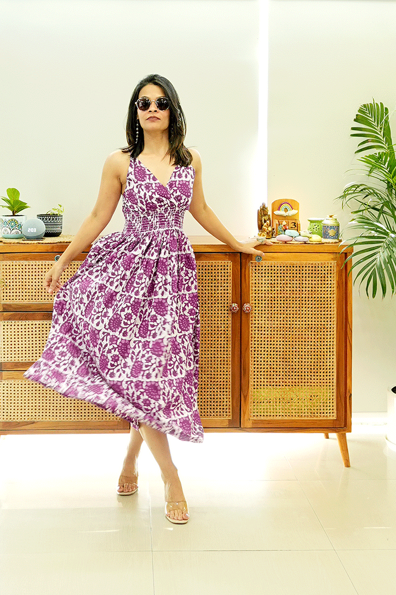 Berry Bloom Cotton Dress