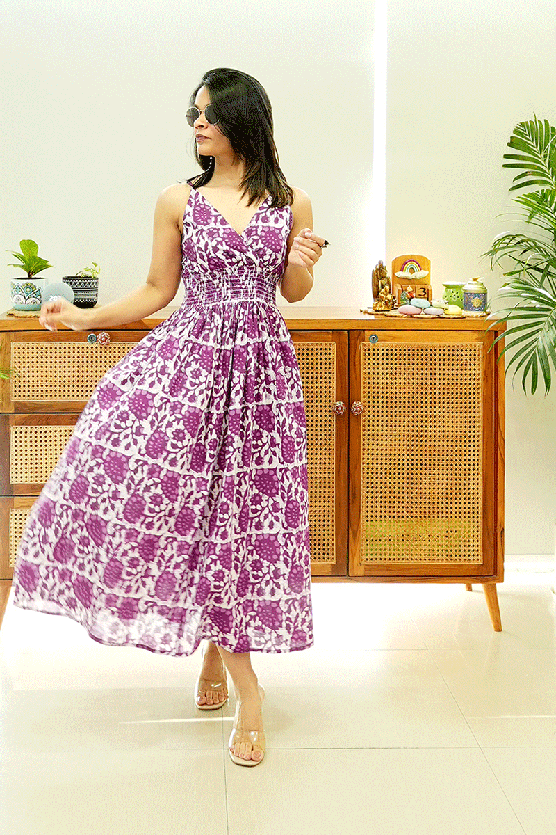 Berry Bloom Cotton Dress