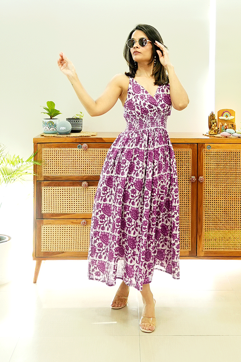 Berry Bloom Cotton Dress
