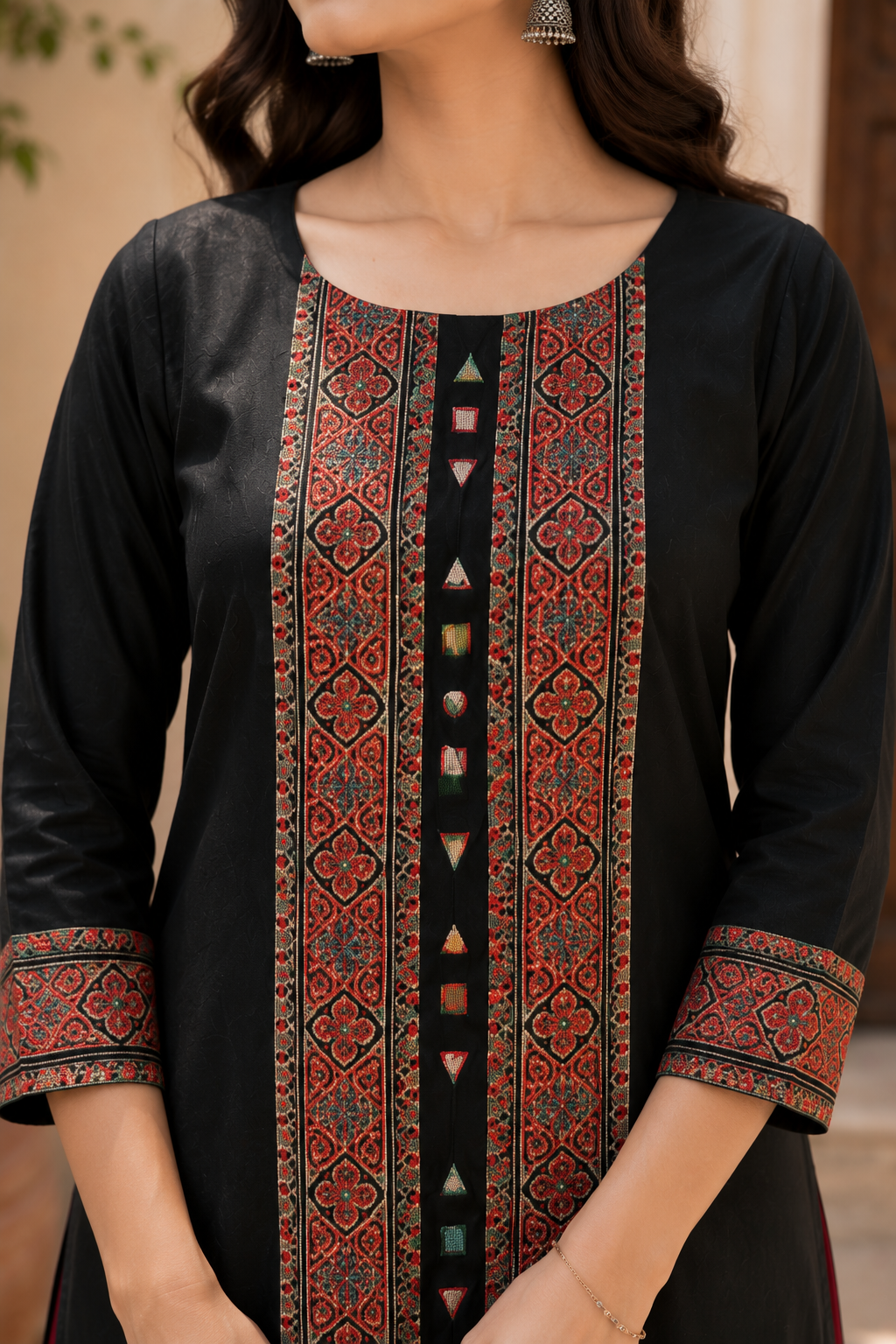 Sitara Noir Silk Kurta