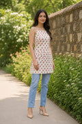 Blush Bloom Cotton Corset Kurti