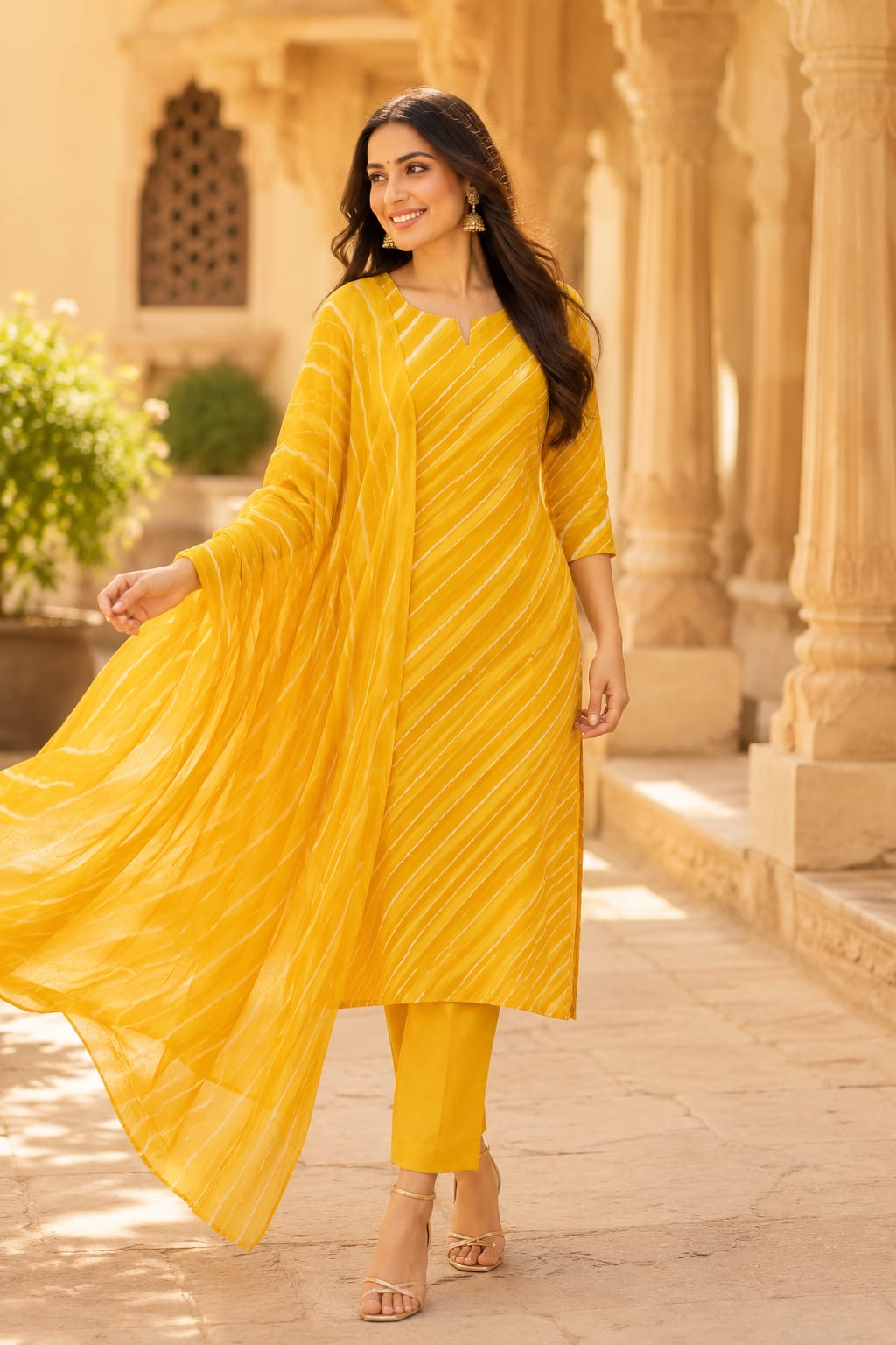 Sunshine Leheriya Cotton Suit Set
