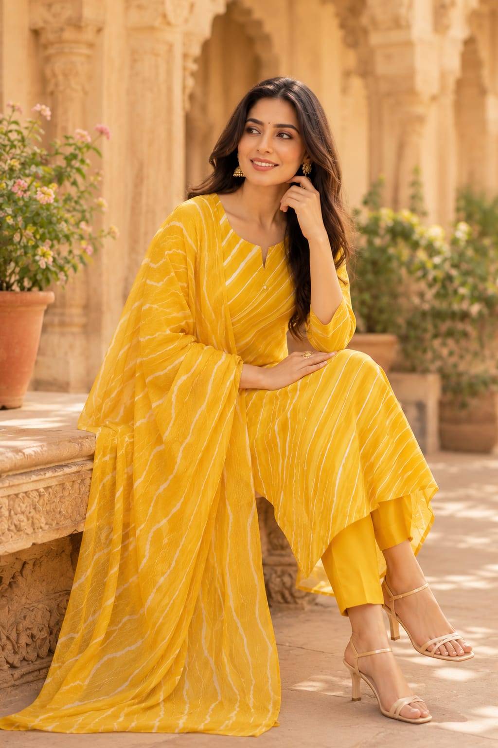 Sunshine Leheriya Cotton Suit Set