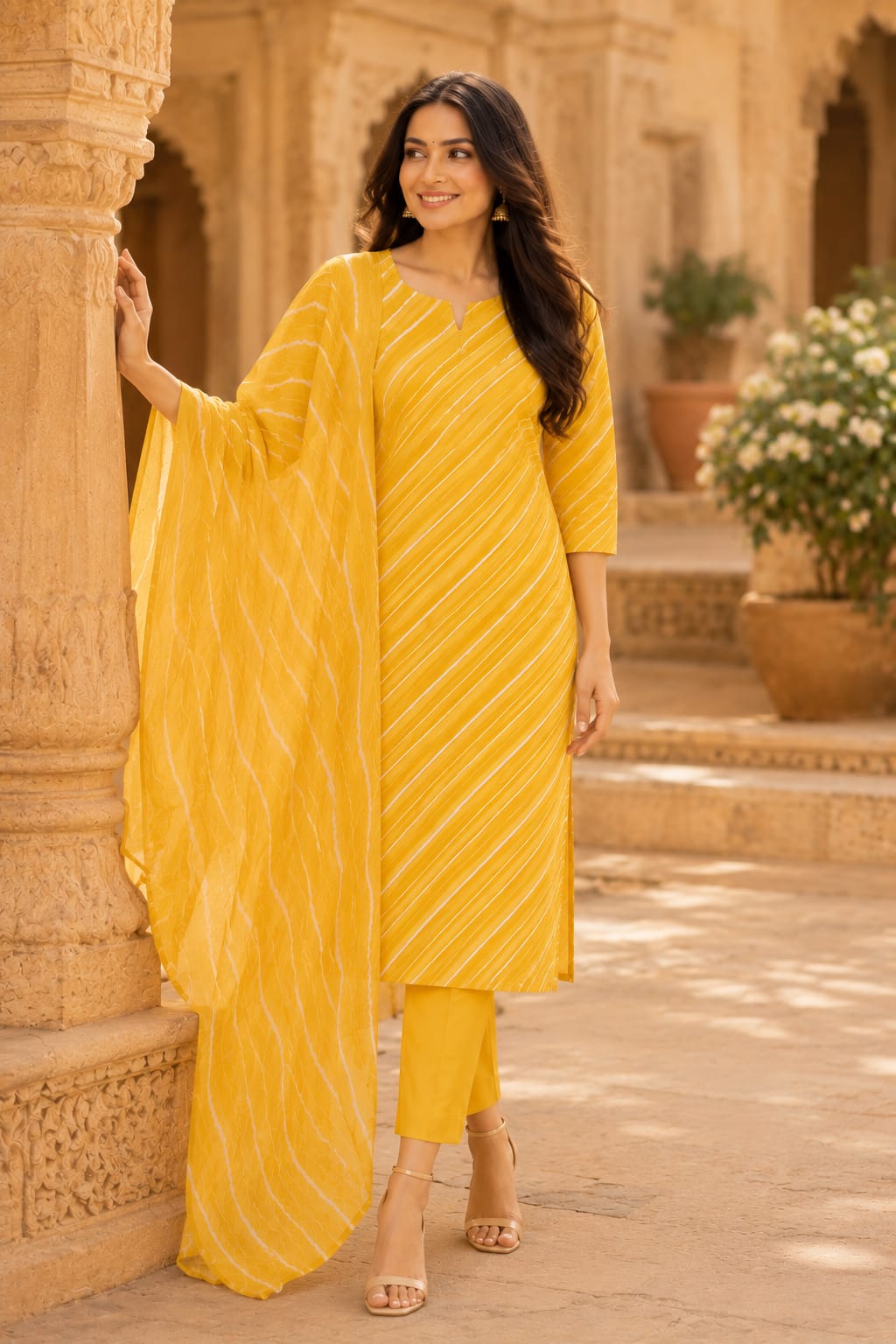 Sunshine Leheriya Cotton Suit Set