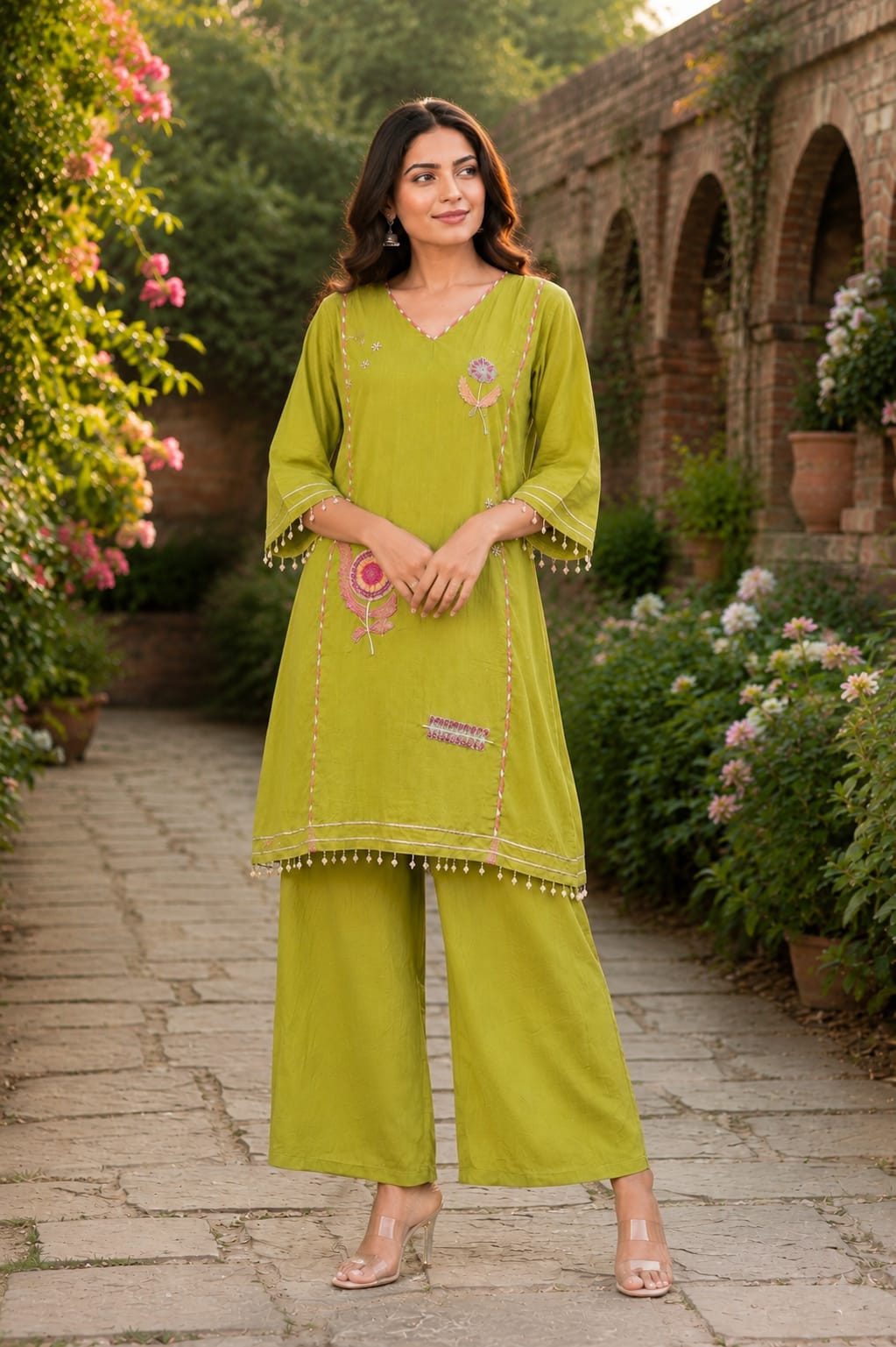 Olive Bloom Festive Co-ord Set
