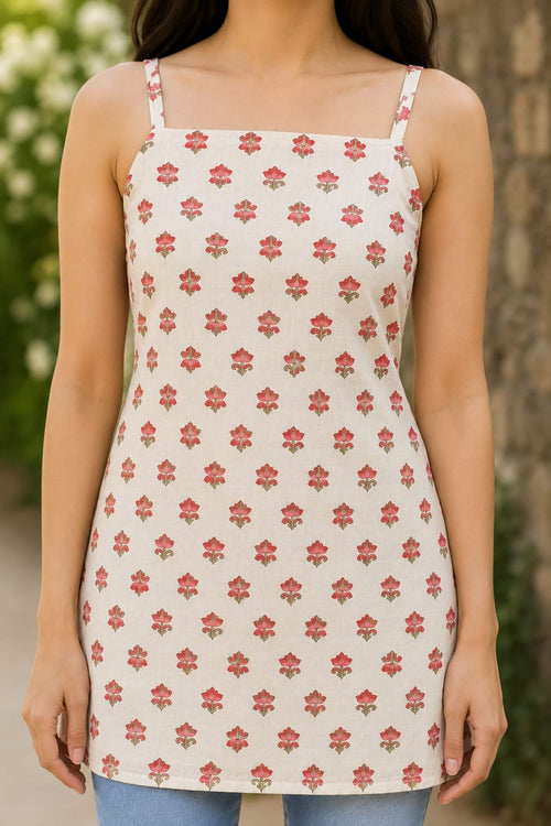 Blush Bloom Cotton Corset Kurti