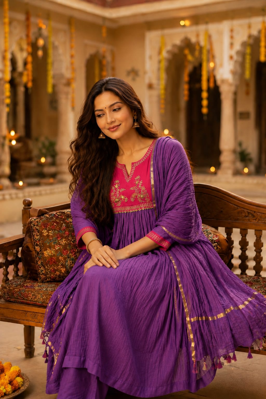 Gulbahar Zari Mul Suit Set