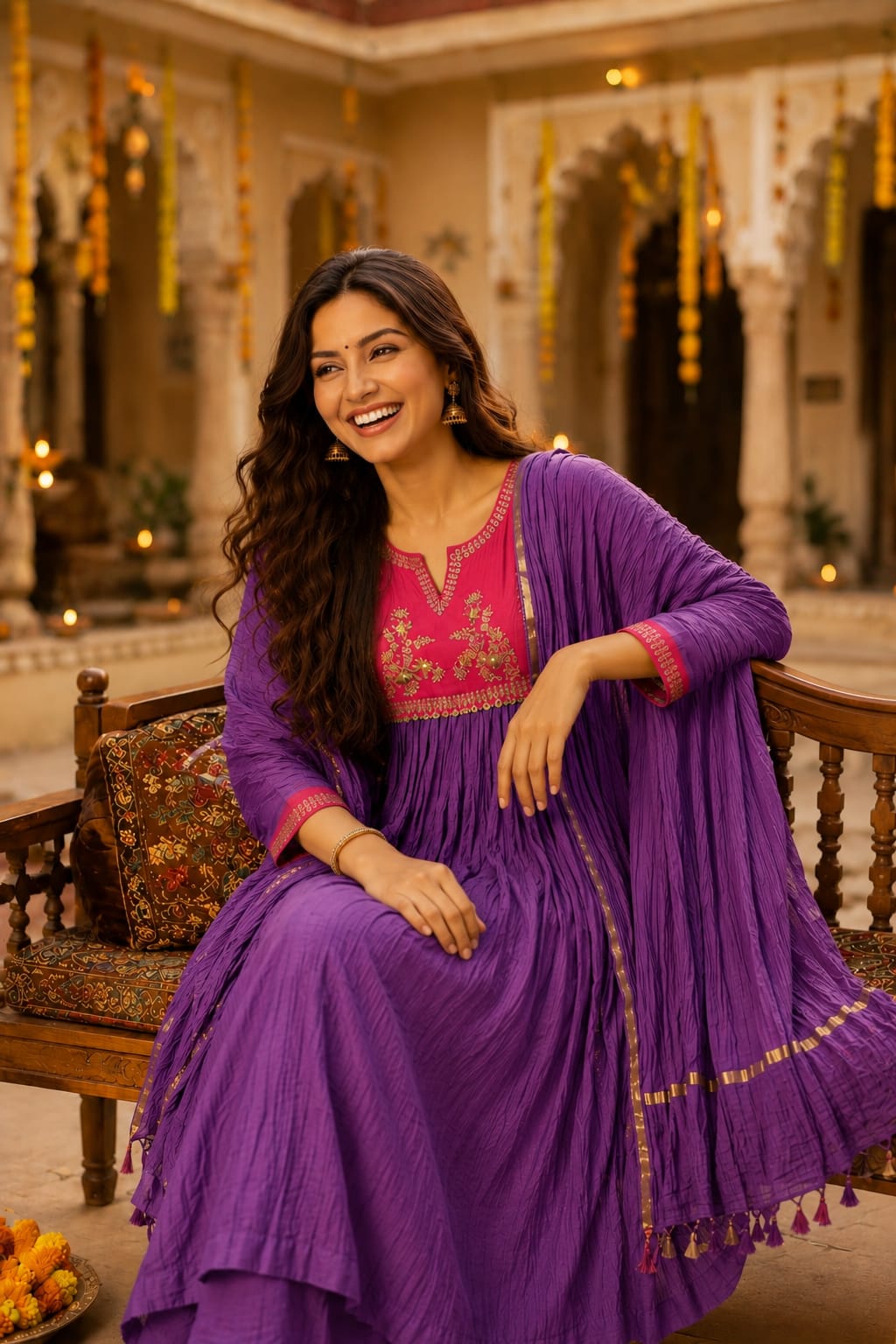 Gulbahar Zari Mul Suit Set