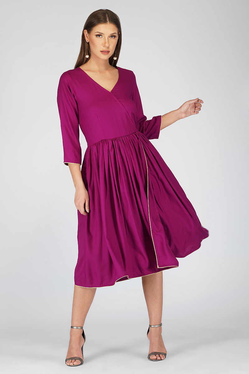 Purple Angrakha Dress
