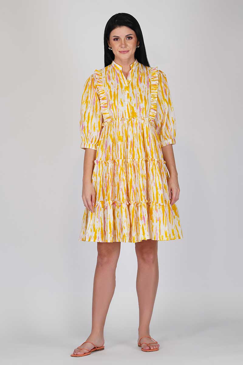 Yellow Shibori Dress