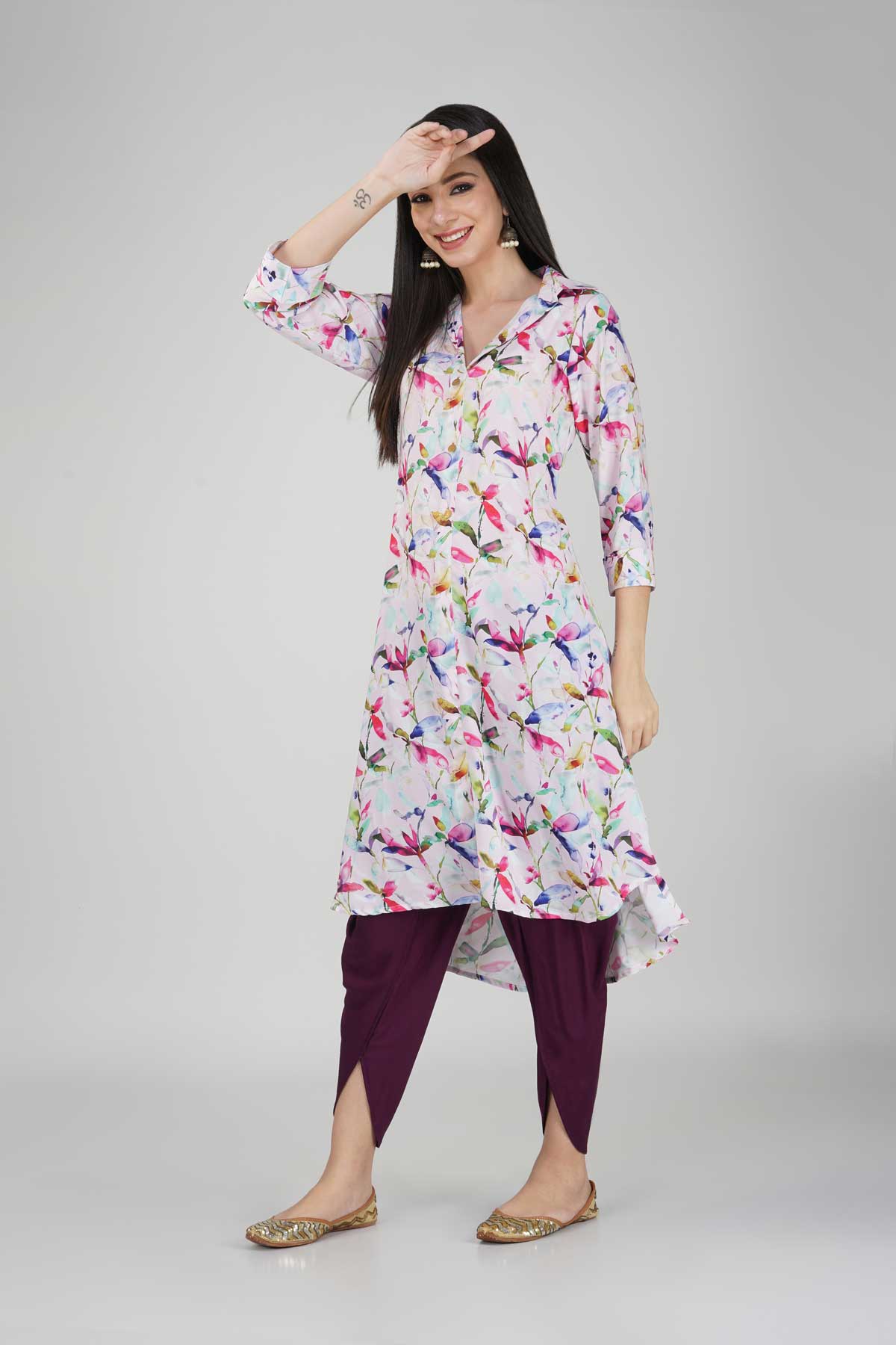 Buy Kurta with Dhoti Style Pant Online for Women at Best Prices